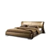 à prix très bas Beliani Lit Design En Cuir Double 160×200 Cm Or PARIS – Or 17
