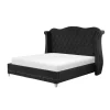 styles dernier cri Beliani Lit Double Capitonné En Velours Noir 180 X 200 Cm AYETTE – Gr… 19