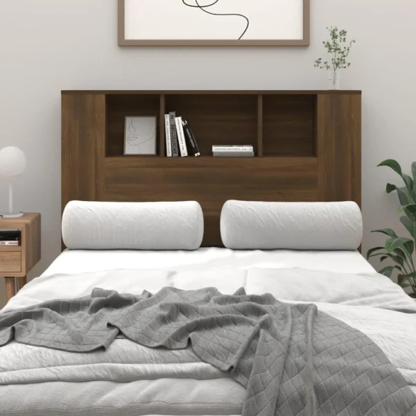 VidaXL Armoire De Tête De Lit Chêne Marron 120×18,5×104,5 Cm Officielle 1