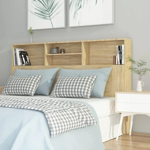 VidaXL Armoire De Tête De Lit Chêne Sonoma 160x19x103,5 Cm magasins pas chers 1