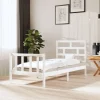 VidaXL Cadre De Lit Blanc Bois De Pin Massif 100×200 Cm Large choix en ligne 16