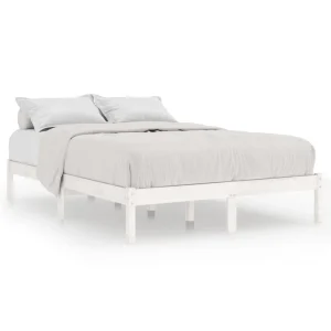 VidaXL Cadre De Lit Blanc Bois De Pin Massif 140×190 Cm prix pas cher 9