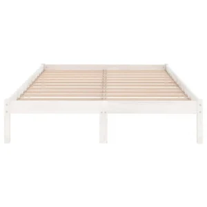 VidaXL Cadre De Lit Blanc Bois De Pin Massif 140×190 Cm prix pas cher 15