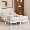 VidaXL Cadre De Lit Blanc Bois De Pin Massif 160×200 Cm vente pas cher en ligne 13