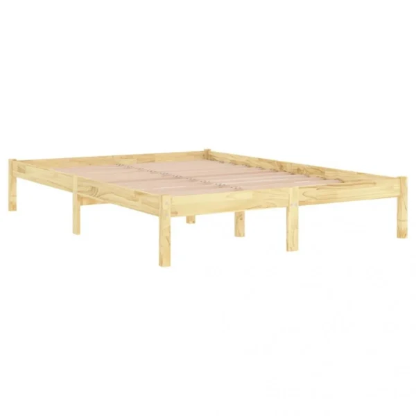 VidaXL Cadre De Lit Bois De Pin Massif 160×200 Cm site pas cher 4