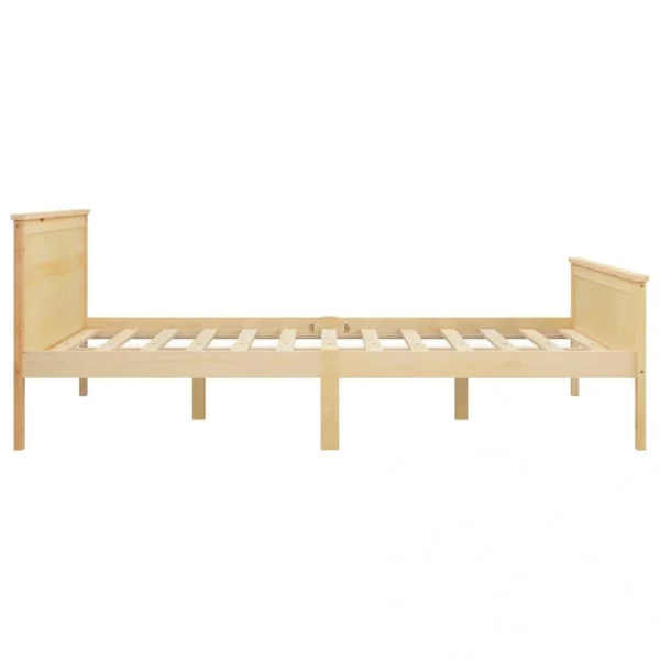 à prix imbattables VidaXL Cadre De Lit Bois De Pin Massif 160×200 Cm 5
