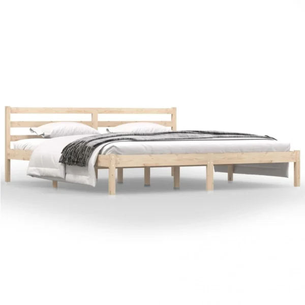 VidaXL Cadre De Lit Bois De Pin Massif 180×200 Cm Super King mode 4