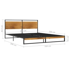 Livraison rapide VidaXL Cadre De Lit Métal 160×200 Cm 15