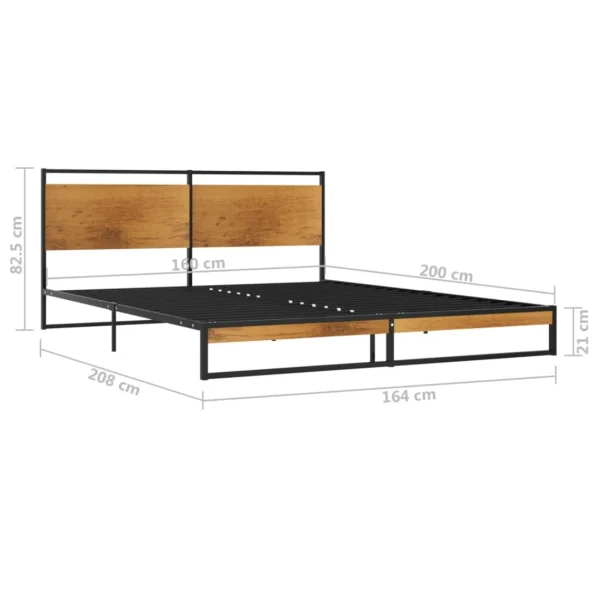 Livraison rapide VidaXL Cadre De Lit Métal 160×200 Cm 6