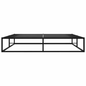vente à bas prix VidaXL Cadre De Lit Noir Métal 140×200 Cm 9