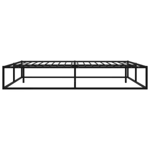 vente à bas prix VidaXL Cadre De Lit Noir Métal 140×200 Cm 11
