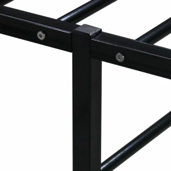 vente à bas prix VidaXL Cadre De Lit Noir Métal 140×200 Cm 5