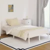 remise en ligne VidaXL Cadre De Lit Bois Massif De Pin 120×200 Cm Blanc 8