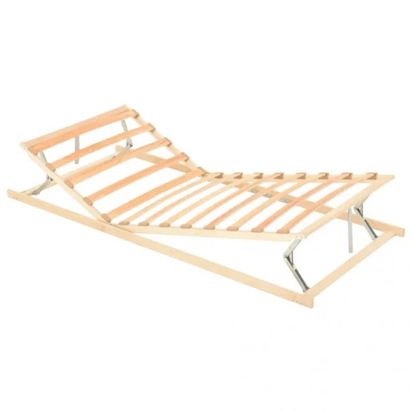 VidaXL Sommier à Lattes 13 Lattes Tête Et Pied Réglables 100×200 Cm Prix très abordable 1