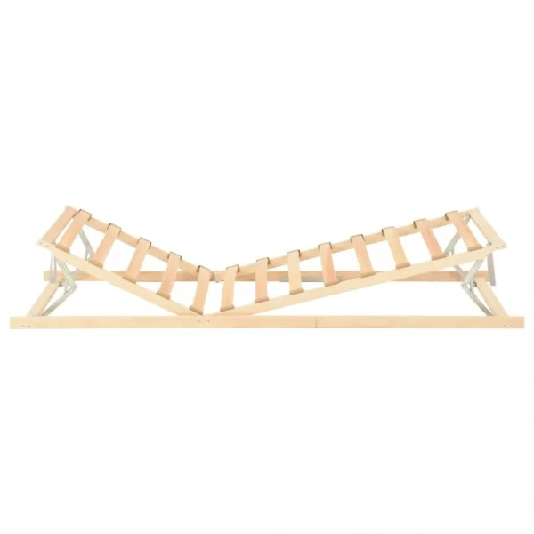 VidaXL Sommier à Lattes 13 Lattes Tête Et Pied Réglables 100×200 Cm Prix très abordable 4