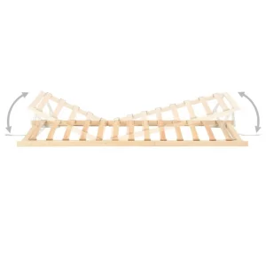 VidaXL Sommier à Lattes 13 Lattes Tête Et Pied Réglables 100×200 Cm Prix très abordable 13