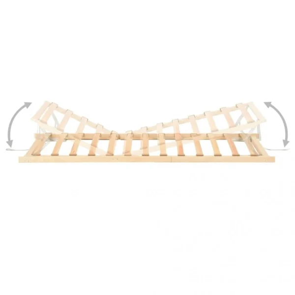 VidaXL Sommier à Lattes 13 Lattes Tête Et Pied Réglables 100×200 Cm Prix très abordable 5