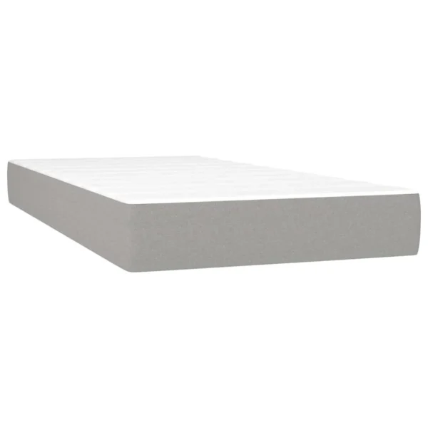 VidaXL Sommier Tapissier Matelas Et LED Gris Clair 200×200 Cm Tissu livraison la plus rapide 6