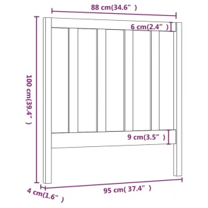 site pas cher VidaXL Tête De Lit 95x4x100 Cm Bois Massif De Pin 15