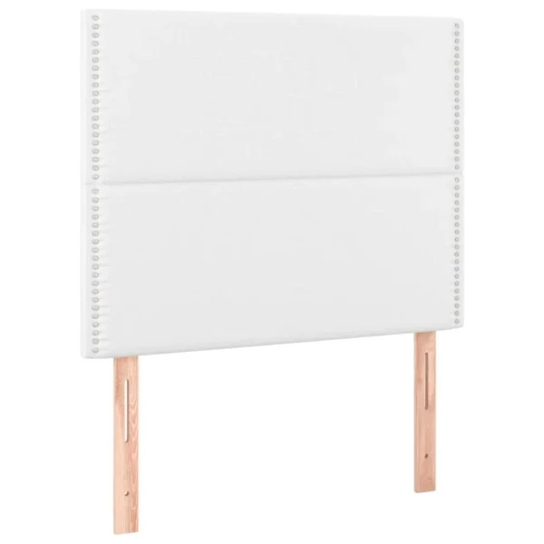 Réductions VidaXL Tête De Lit à LED Blanc 100x5x118/128 Cm Similicuir 4