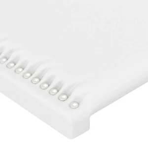 Réductions VidaXL Tête De Lit à LED Blanc 100x5x118/128 Cm Similicuir 13