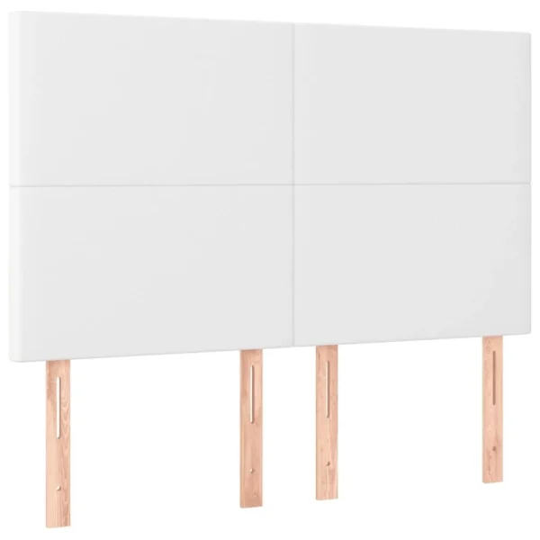 boutique en ligne VidaXL Tête De Lit à LED Blanc 144x5x118/128 Cm Similicuir 4
