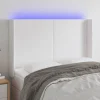 VidaXL Tête De Lit à LED Blanc 147x16x118/128 Cm Similicuir boutique en ligne 19