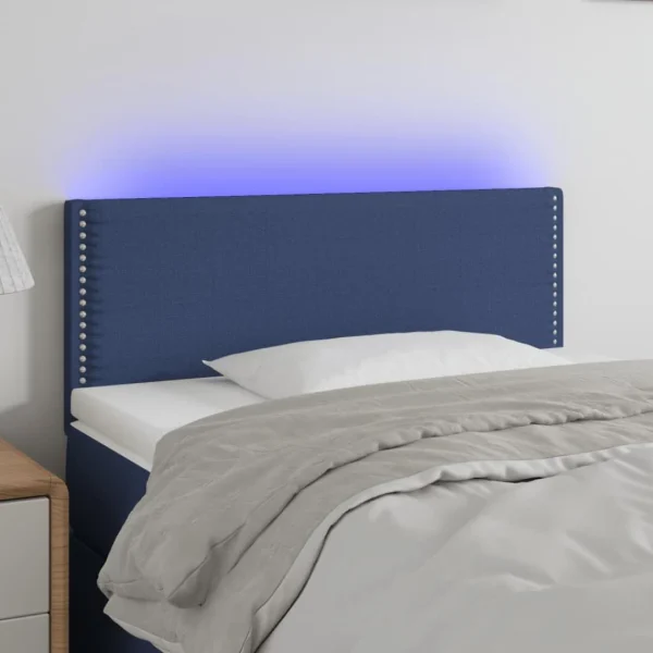 achat VidaXL Tête De Lit à LED Bleu 100x5x78/88 Cm Tissu 1