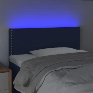achat VidaXL Tête De Lit à LED Bleu 100x5x78/88 Cm Tissu 9