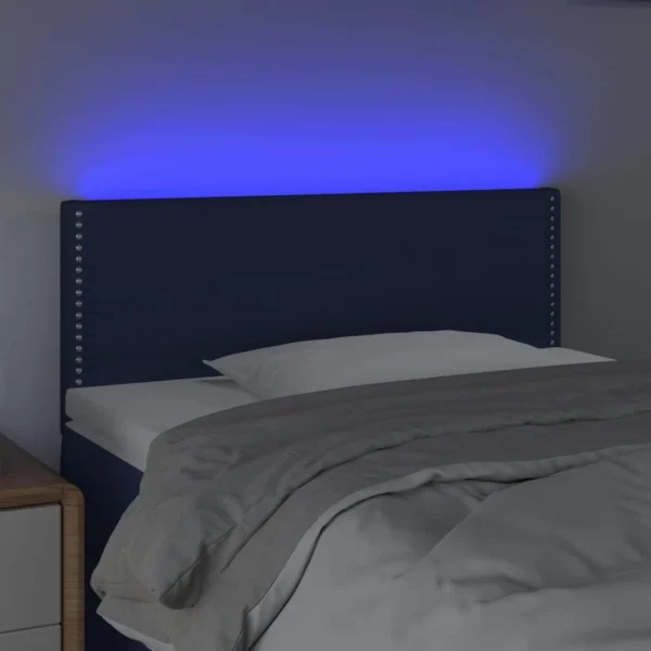 achat VidaXL Tête De Lit à LED Bleu 100x5x78/88 Cm Tissu 3