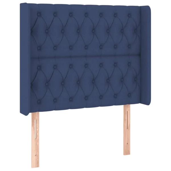 belle VidaXL Tête De Lit à LED Bleu 103x16x118/128 Cm Tissu 3