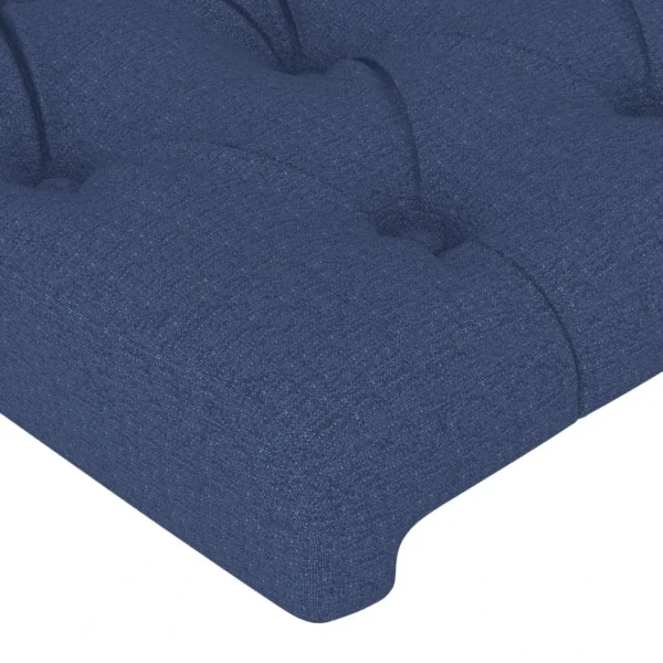 belle VidaXL Tête De Lit à LED Bleu 103x16x118/128 Cm Tissu 5