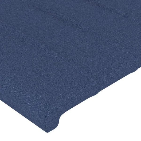 VidaXL Tête De Lit à LED Bleu 144x5x118/128 Cm Tissu grande qualité 5