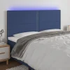 VidaXL Tête De Lit à LED Bleu 160x5x118/128 Cm Tissu magasin en ligne france 19