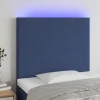 france en ligne VidaXL Tête De Lit à LED Bleu 80x5x118/128 Cm Tissu 17