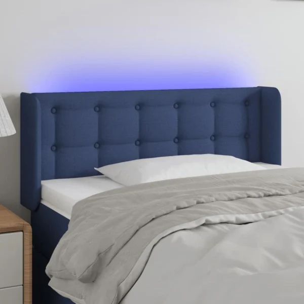 VidaXL Tête De Lit à LED Bleu 93x16x78/88 Cm Tissu mode 1