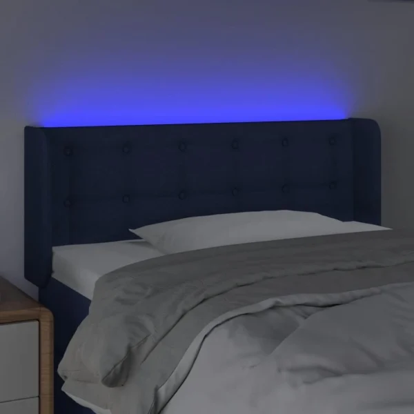 VidaXL Tête De Lit à LED Bleu 93x16x78/88 Cm Tissu mode 4