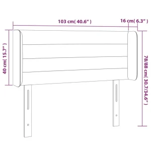 Promotio de vente VidaXL Tête De Lit à LED Bleu Foncé 103x16x78/88 Cm Velours 15