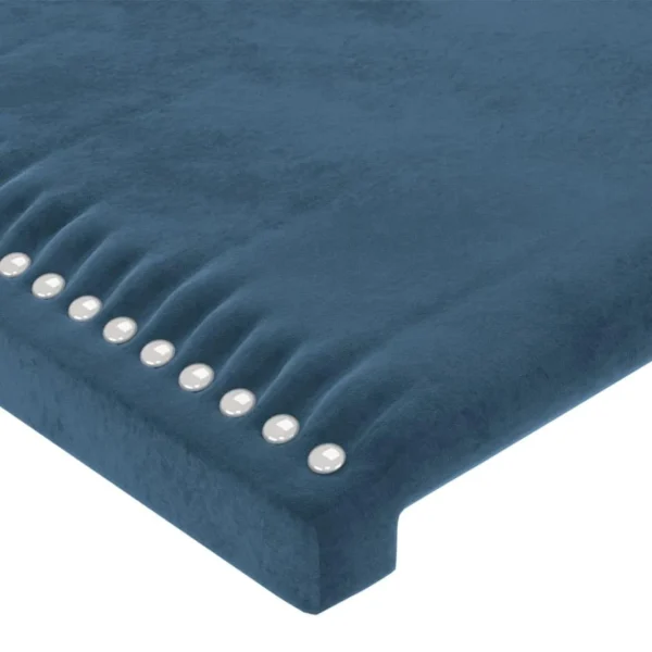 VidaXL Tête De Lit à LED Bleu Foncé 200x5x118/128 Cm Velours REMISE allant jusqu. 5
