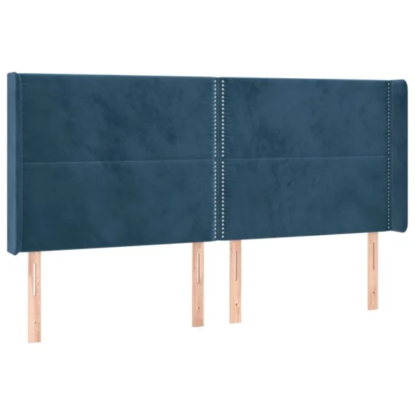 Acheter Maintenant VidaXL Tête De Lit à LED Bleu Foncé 203x16x118/128 Cm Velours 3