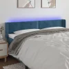 VidaXL Tête De Lit à LED Bleu Foncé 203x16x78/88 Cm Velours Prestation Et Rapide 17
