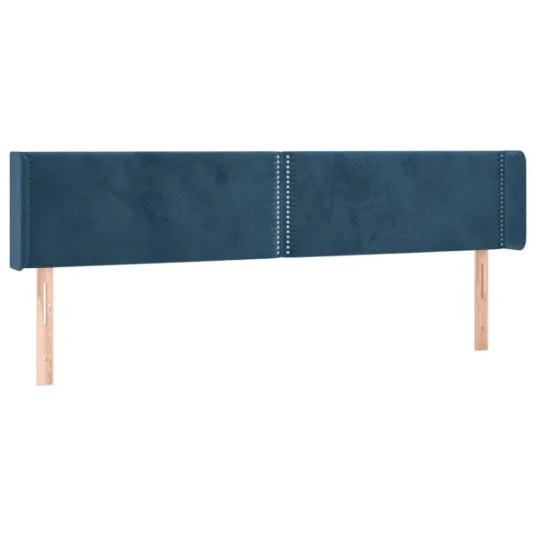 VidaXL Tête De Lit à LED Bleu Foncé 203x16x78/88 Cm Velours Prestation Et Rapide 3