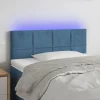 magasin en ligne VidaXL Tête De Lit à LED Bleu Foncé 80x5x78/88 Cm Velours 17