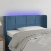 Prestation Et Rapide VidaXL Tête De Lit à LED Bleu Foncé 83x16x78/88 Cm Velours 17