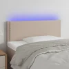VidaXL Tête De Lit à LED Cappuccino 100x5x78/88 Cm Similicuir excellent qulity 19