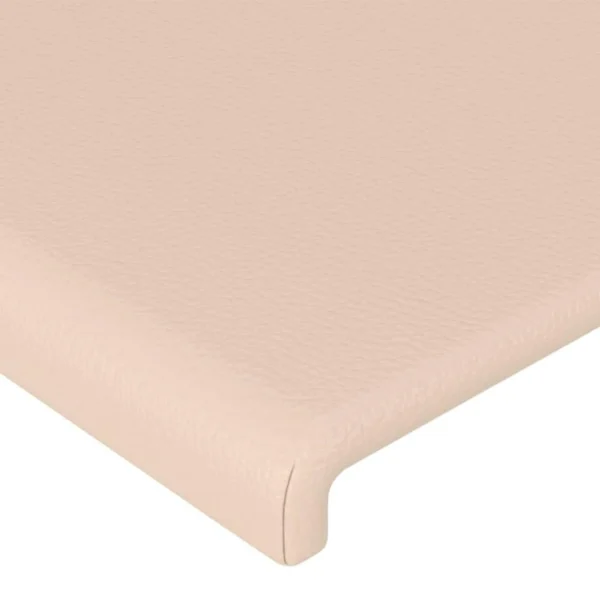 soldes ligne VidaXL Tête De Lit à LED Cappuccino 147x16x78/88 Cm Similicuir 5