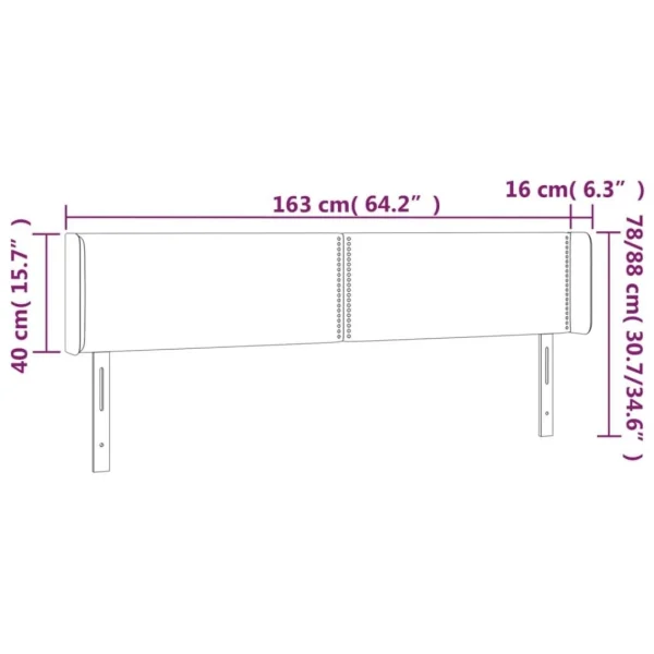 De super promotions disponibles VidaXL Tête De Lit à LED Cappuccino 163x16x78/88 Cm Similicuir 6