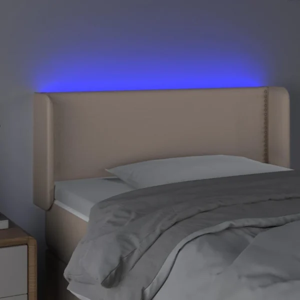 VidaXL Tête De Lit à LED Cappuccino 93x16x78/88 Cm Similicuir achat 4