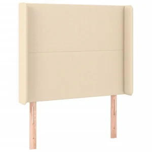 pas cher en vente VidaXL Tête De Lit à LED Crème 103x16x118/128 Cm Tissu 11