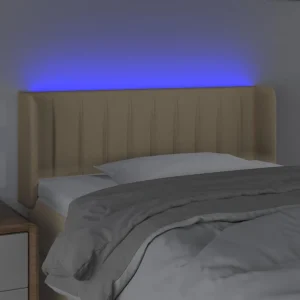 VidaXL Tête De Lit à LED Crème 103x16x78/88 Cm Tissu mode 11
